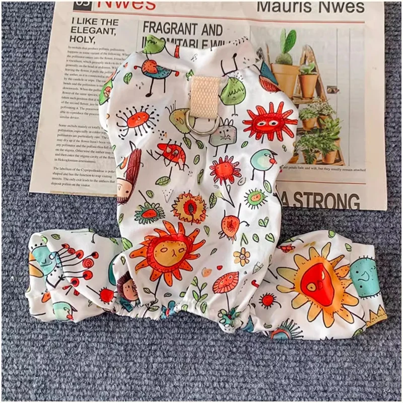 Comfort Dog Apparel For Small Dogs Indoor Casual Pet Pajamas Air Conditioner Clothes XS XL Pomeranian Yorkshire Tracksuit Shirts