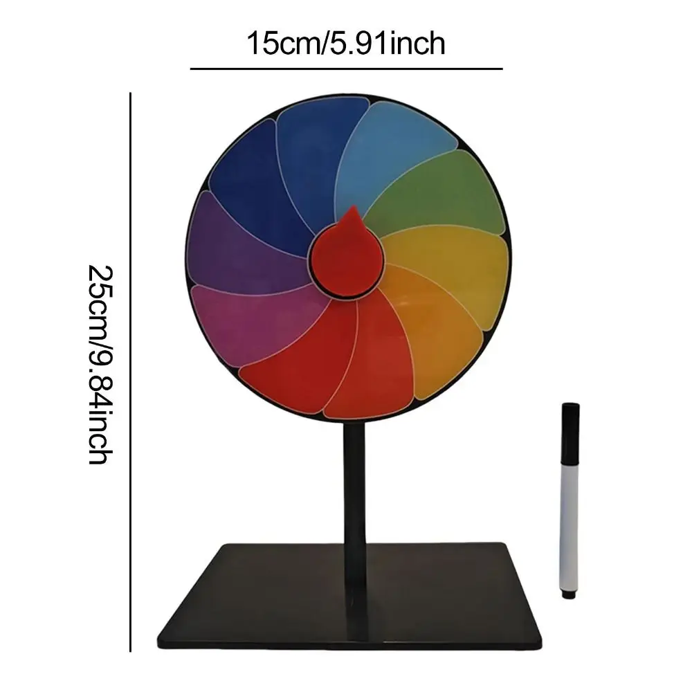 Roue de Fortune réutilisable en ABS, roue rotative de couleur Interactive, roue de Roulette, jeu de Base Stable, plateau tournant de prix