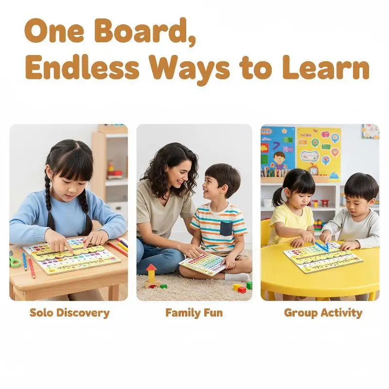 Wooden Multiplication Board Fun Math Learning Toy Non Splinter Educational Counting Game for Kids Home Teaching Use