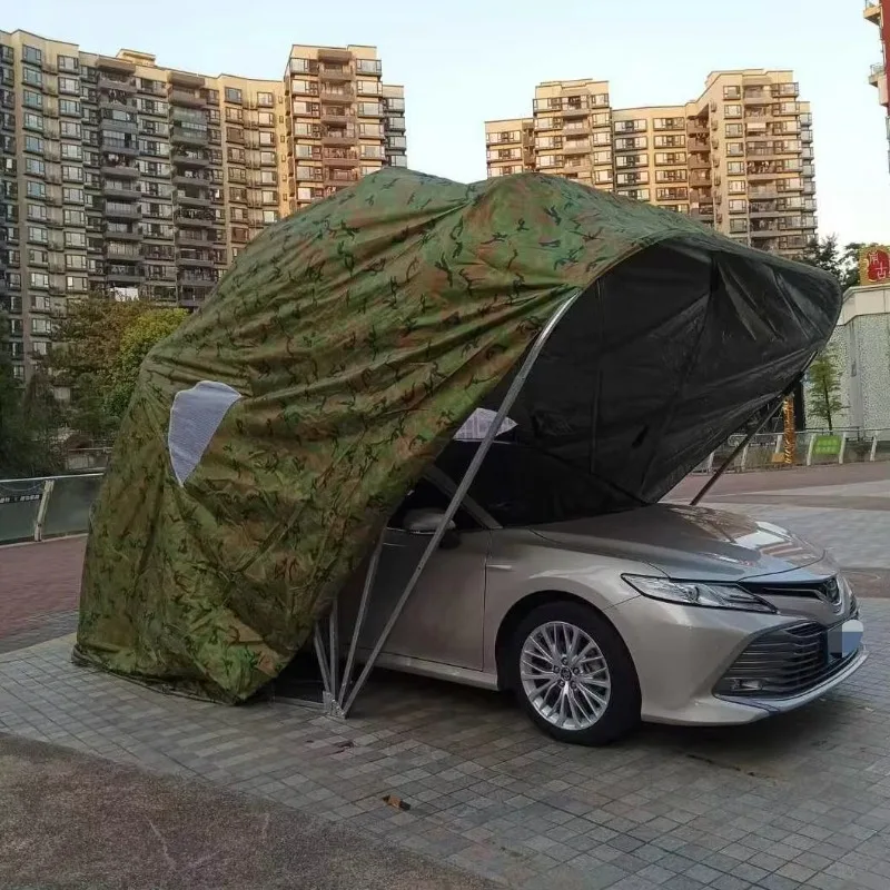 Popular Hot Dip Galvanized Foldable Mobile 5.5M Car Garage for Cars Lockable Carport Shelter Canopy Garage