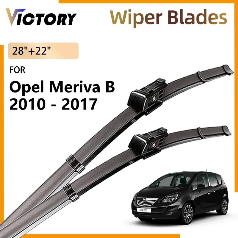 For Vauxhall Opel Meriva B 2010-2017 2015 2014 2013 2011 Meriva Crossvan Accessorie Front Wiper Blades Windshield Window Brushes