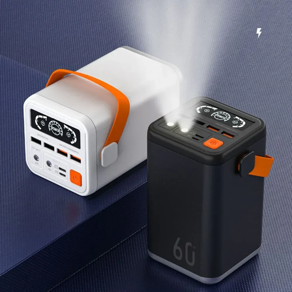 For Xiaomi IPhone Mobile Power Station 60000mAh Outdoor Power Bank Portable PowerBank External Battery Pack PD 30W Fast Charger