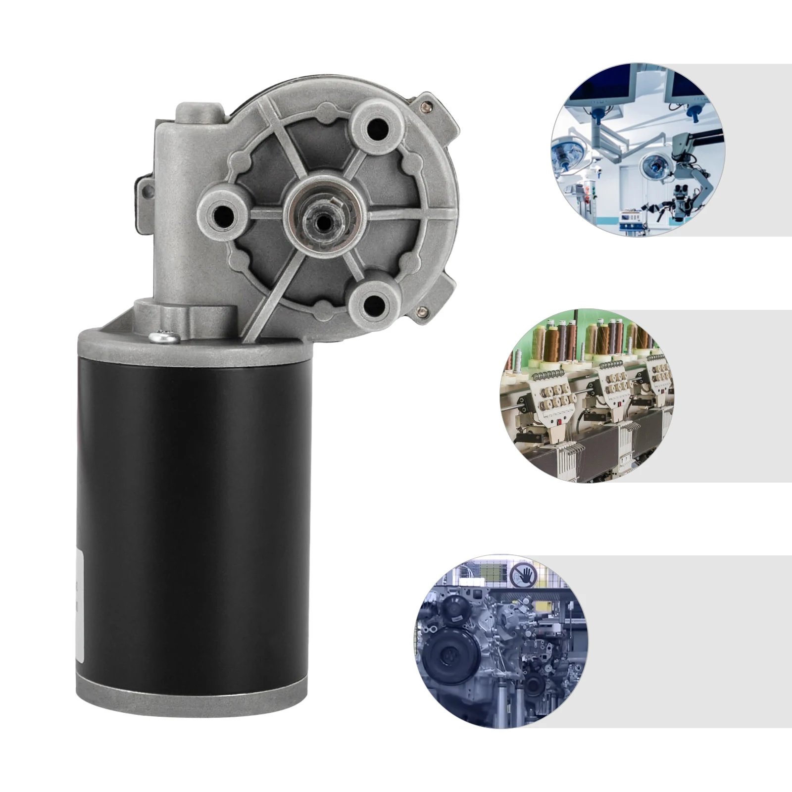 

80w-24v Dc Motor Dc Gear Motor Electric Gear Motor Left Motor Position 220 Rpm Used in Packaging, Printing, Textile