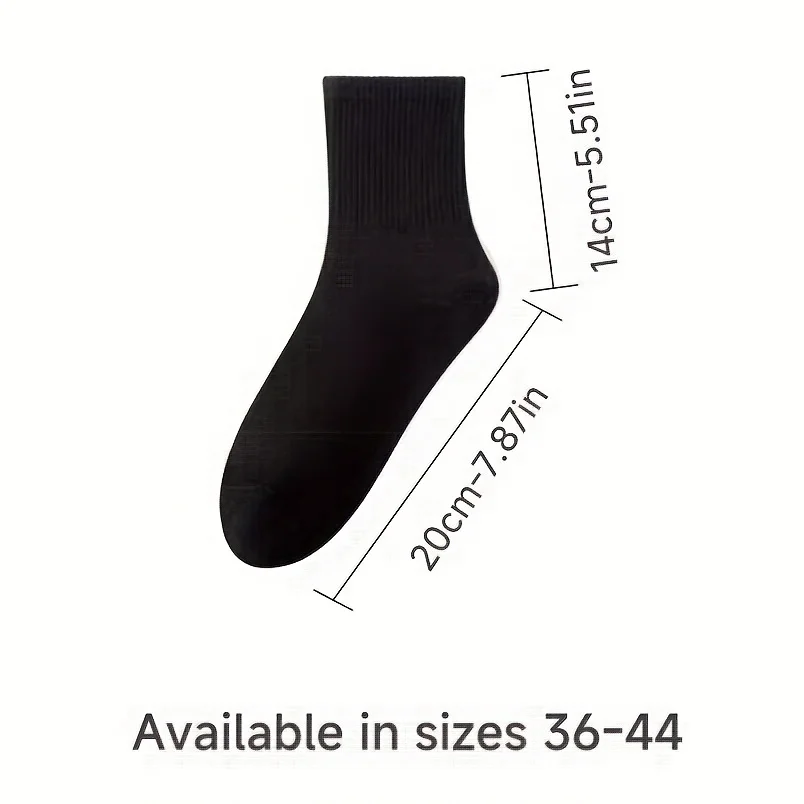20 زوجًا من جوارب منتصف الساق للاستعمال مرة واحدة - مصنوعة من نسيج البوليستر الناعم والصديق للبشرة مع مرونة عالية،