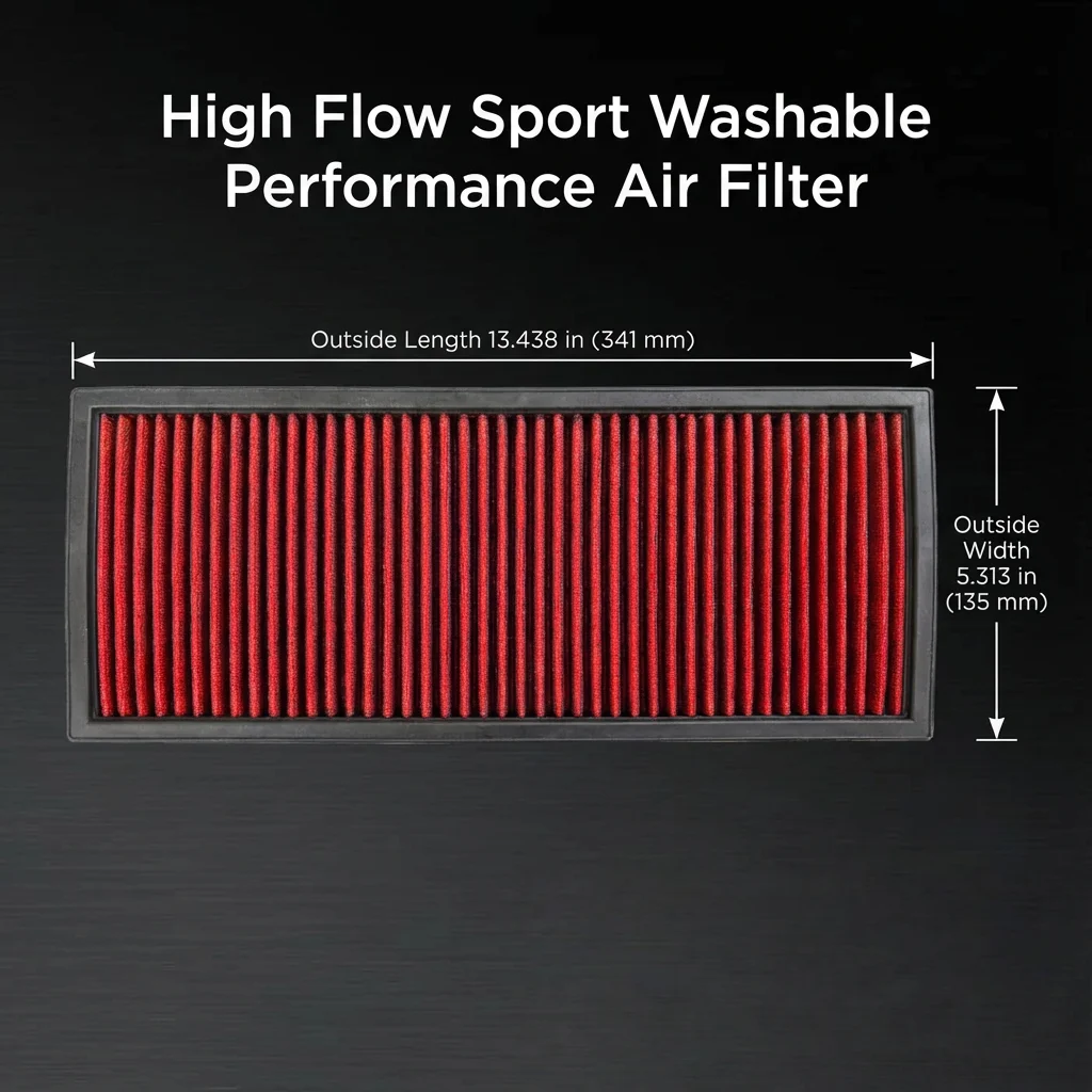 

for Volkswagen Golf V VI 1K 5K Jetta V 1K Passat B6 B7 3C CC 1.4 1.6 1.8 1.9 2.0 2003-2022 High Flow Sport Air Filter 33-2865