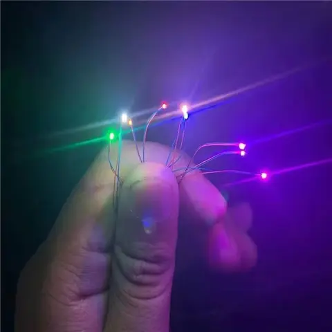 10pcs/bag 0402 0603 0805 1206 SMD Lamp Wired Led Pre-Soldered Chip 3V Lights DIY Railway Models Scenes Materials