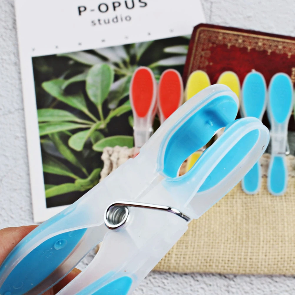 

36Pcs Plastic Clips Non-Slip Towel Clothes Hangers Windproof Beach Chair Mixed Color Clothes Hangers Cloth Clips