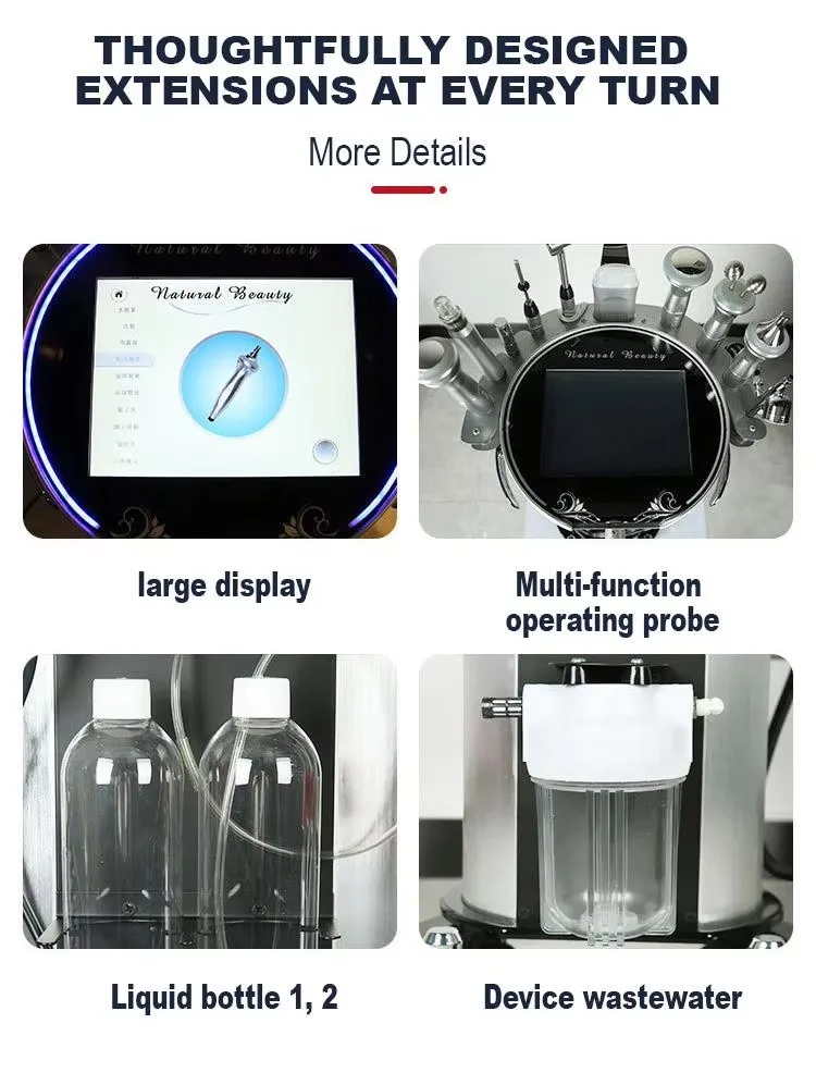 9 في 1 هيدرا الماس تقشير التطهير العميق هيدرا آلة هيدرو جلدي المياه النفاثة أكوا تجديد بشرة الوجه صالون 2024 #2