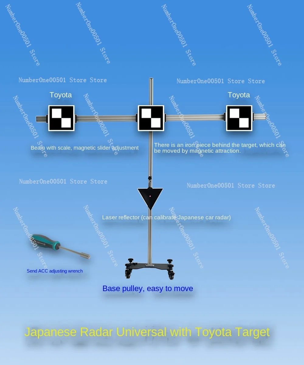 Nivel de calibración Acc, Radar de onda milimétrica, Reflector de esquina, calibración ADAS, Radar de coche japonés, Universal con objetivo Toyota