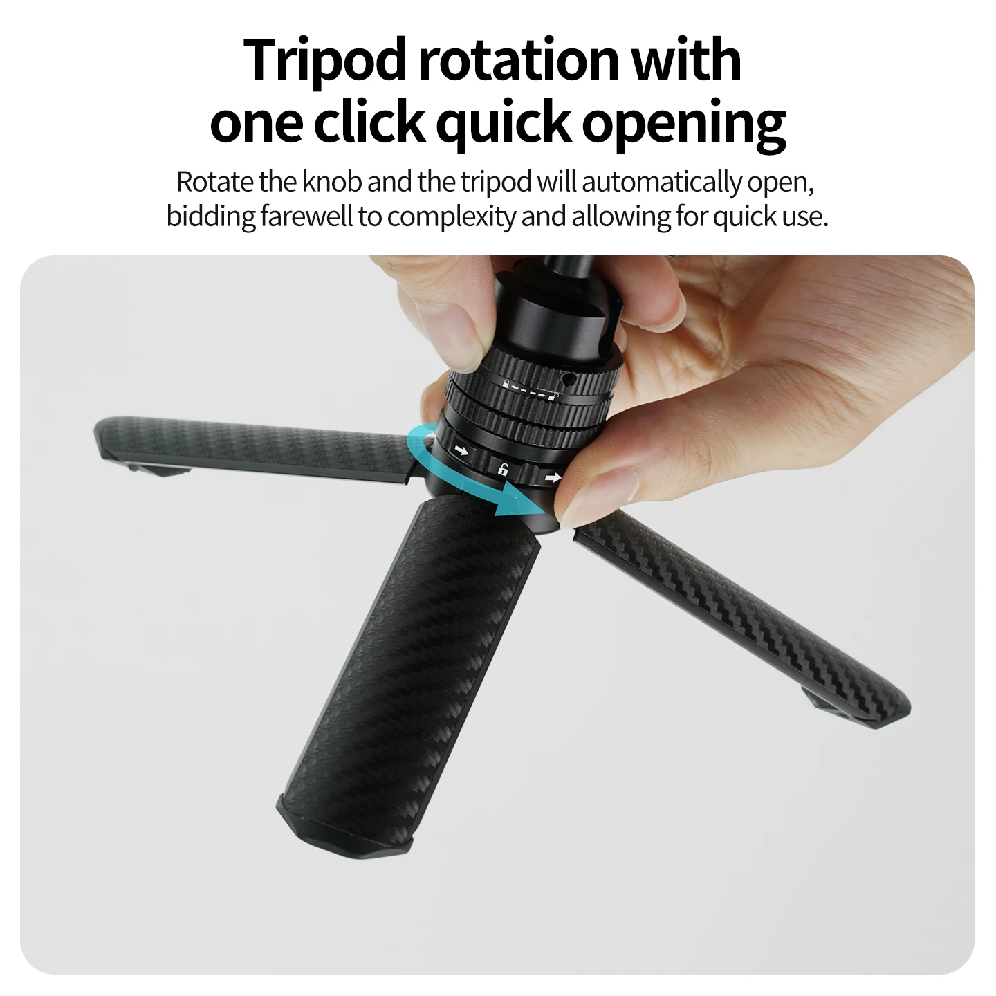 Ein-Klick-Öffnung Mini-Stativ 22mm Kugelkopf ARRI Positionierungsadapter 1/4 Schraube für GoPro Insta360 DJI Action Desktop Vlog Halterung – Detail 10