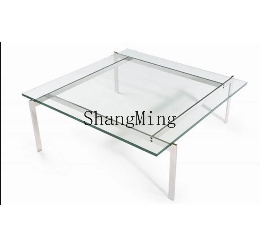 

SM household new high-end classic coffee table simple modern tempered glass medieval coffee table