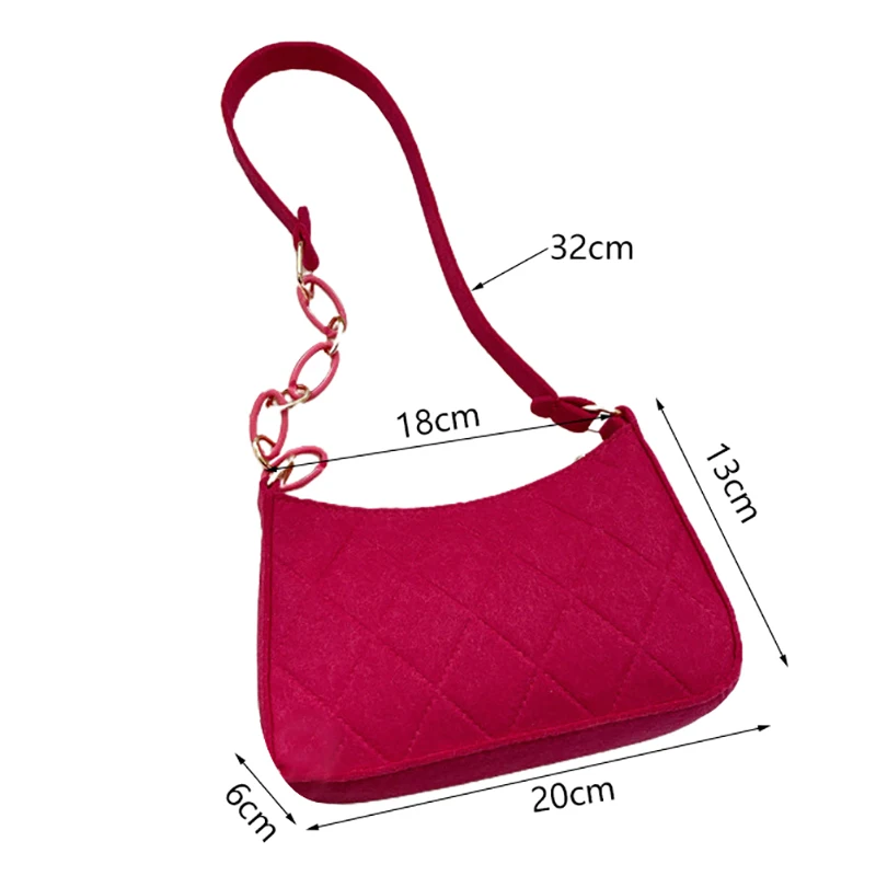 New Fashion Women\'s Textured Underarm Bag Casual Solid Color One Shoulder Handbag