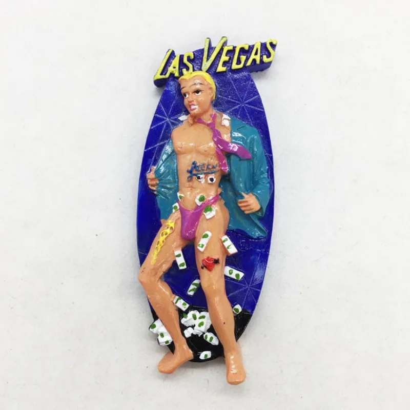 Las Vegas creative stage show performance three-dimensional travel souvenir magnetic sticker refrigerator sticker souvenir