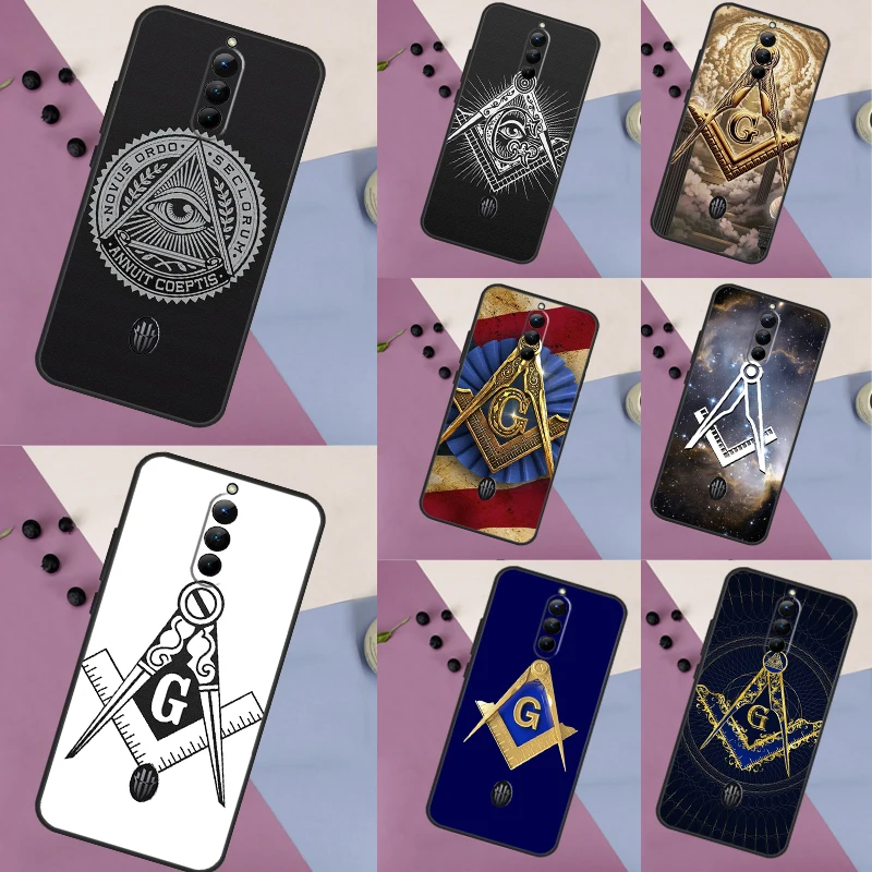 Freemasonry Logo Symbol Case For Nubia Red Magic 9 Pro 8 Pro 8S Pro Plus Red Magic 6 7 6S 7S Pro 5G 5S 6R Cover