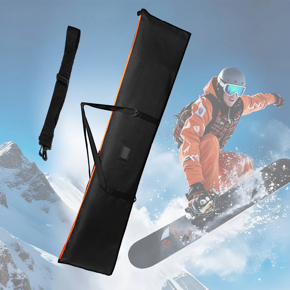 Waterproof 600D Snowboard Bag with Detachable Shoulder Strap Portable Snowboard Bag for Winter Ski Sports Travel Transport