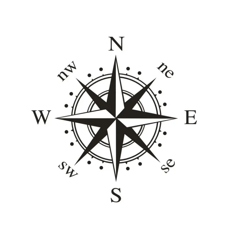 Car Sticker Art Design NSWE Compass Automobiles Motorcycles Exterior Accessories Vinyl Decals for BMW VW Audi Gti Honda view 5