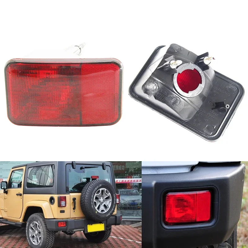 

Pop For Jeep Wrangler 2007-2018 Rear Bumper Fog Light Lamp Housing Replacement Without Bulb Warning Lights 55078104AC 55078105AC