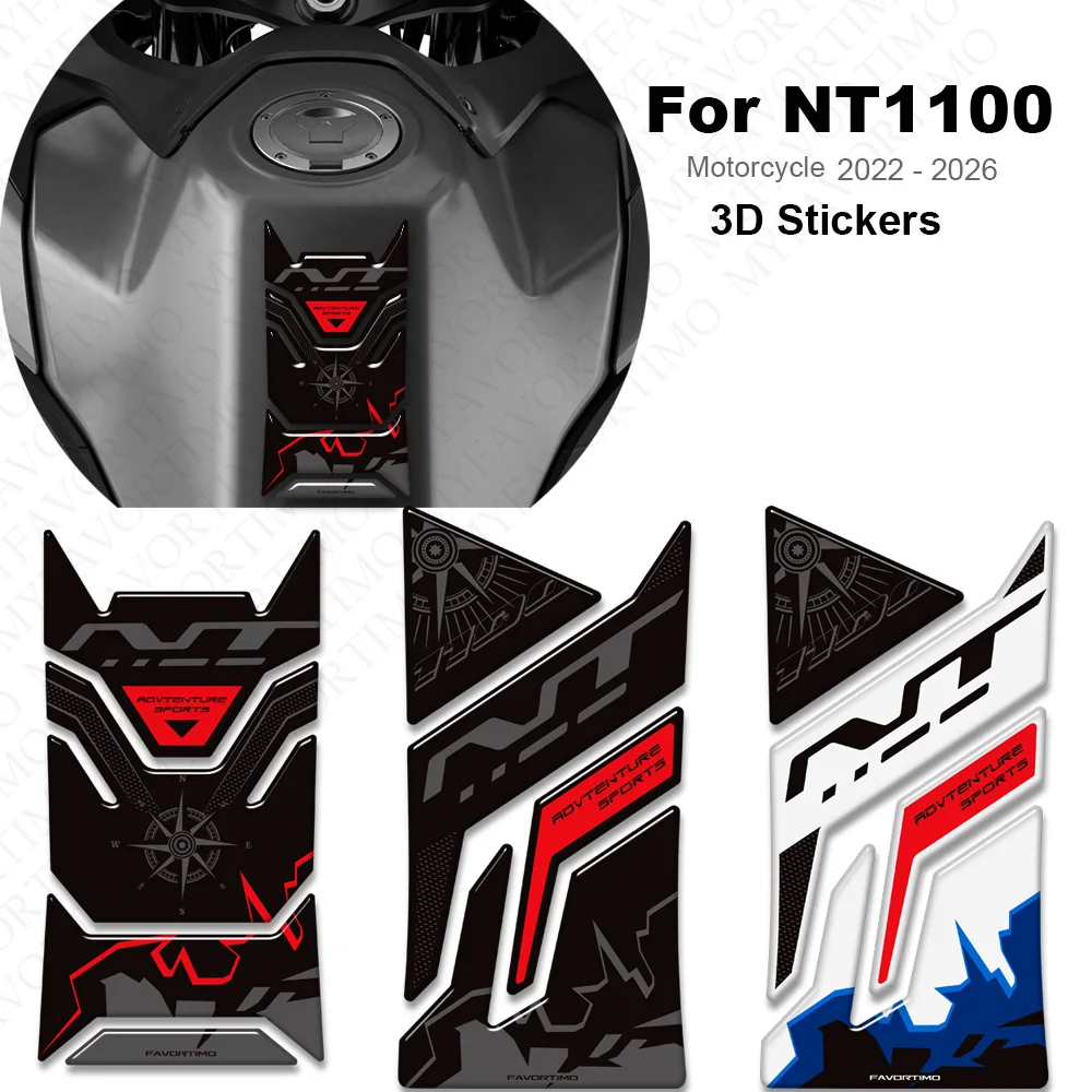 For NT1100 NT 1100 DCT Sport Tourer 2022 - 2026 Motorcycle Tank Pad Fuel Oil Tank Pad Side Stickers Protector Decals