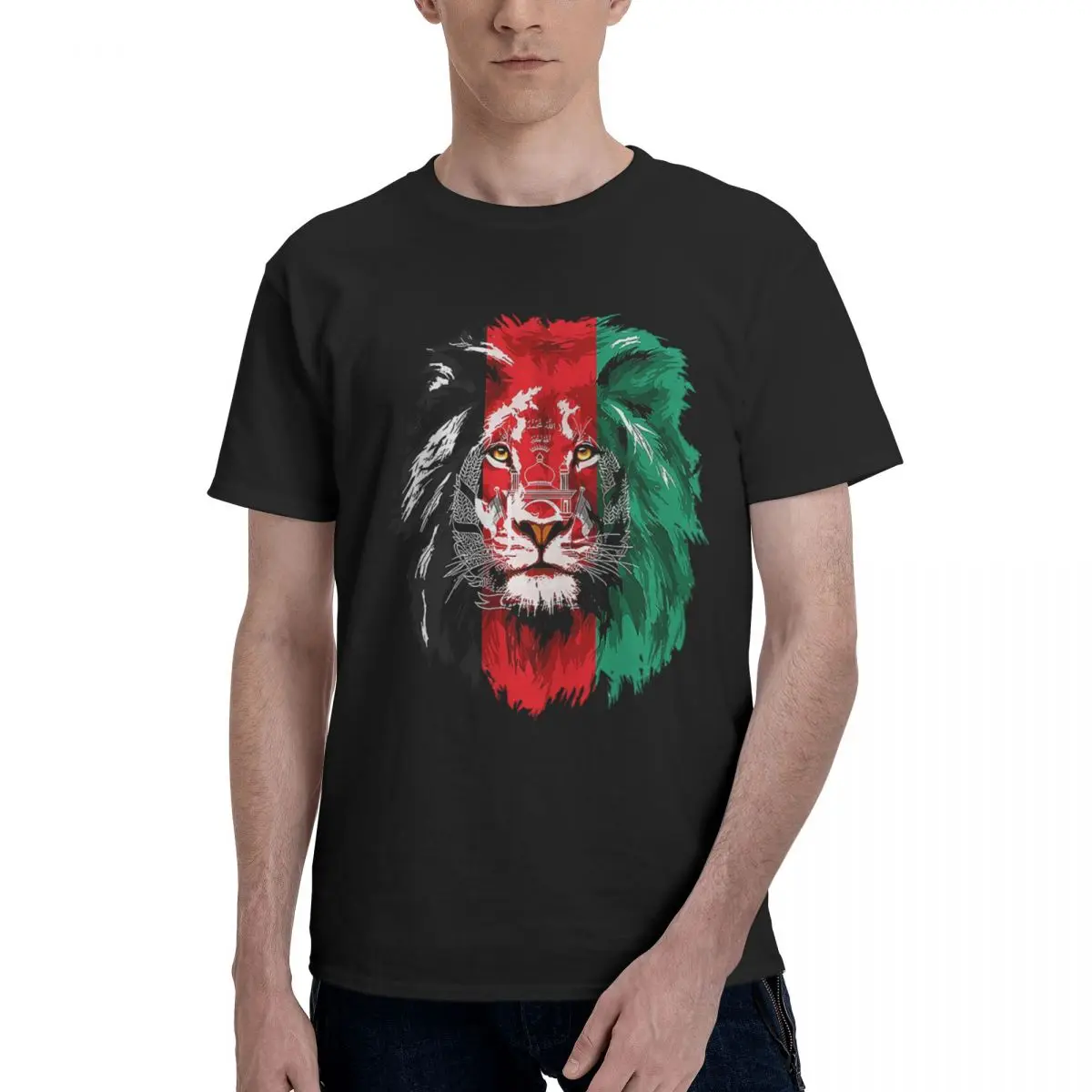 

Flag Of Afghanistan Lion 100% Cotton Casual Breathable Confortable Vintage Football Shirts 2025 Men Clothes