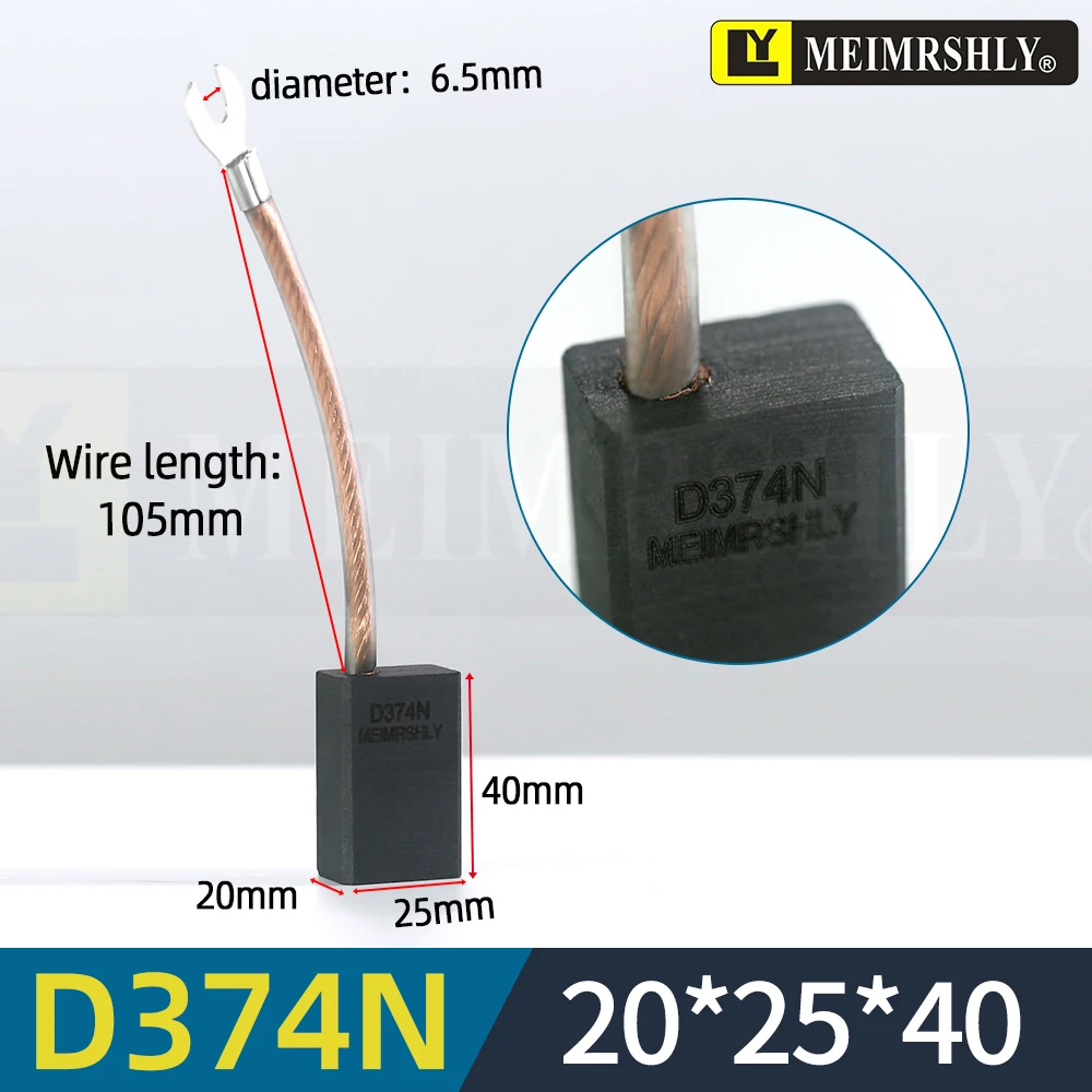 8pcs MEIMRSHLY D374N DC motor carbon brush 8*10*12.5*16*20*25*32*40*50*60 high wear-resistant brush.