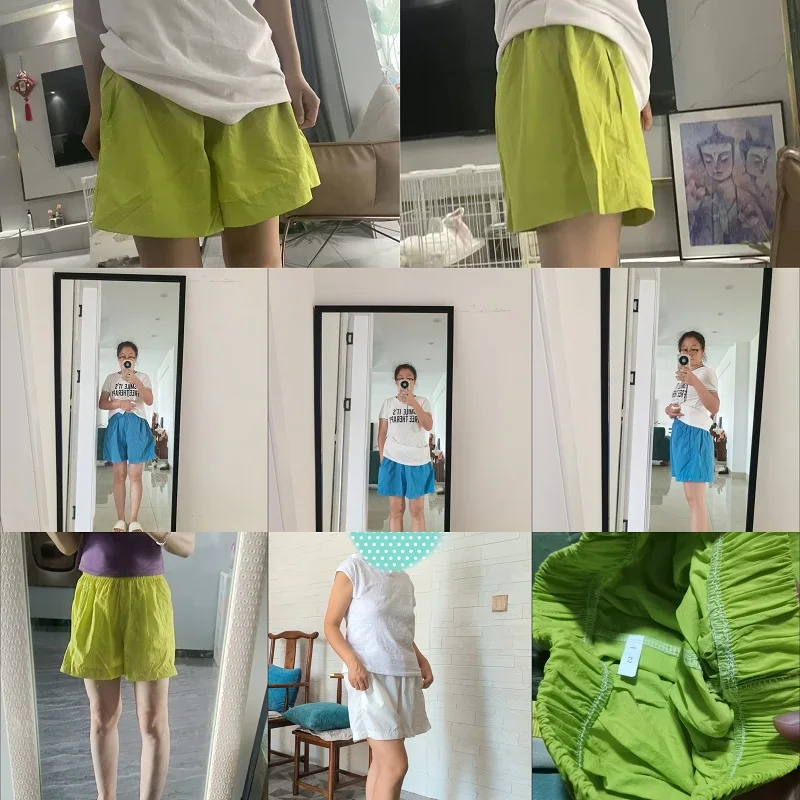Women's Quick-Dry Elastic Waist Shorts 2025 Wide Leg Loose Fit Travel Beach Streetwear Pants Popular Summer Fashion