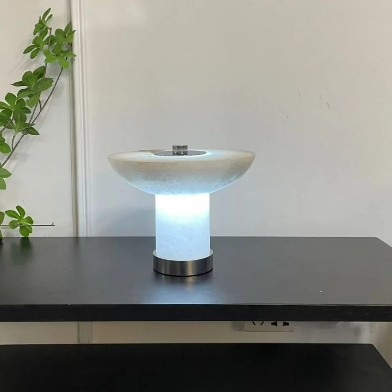 

Modern simple and light luxury living room designer atmosphere marble lamp shooting base lamp reading bedside lamp model room