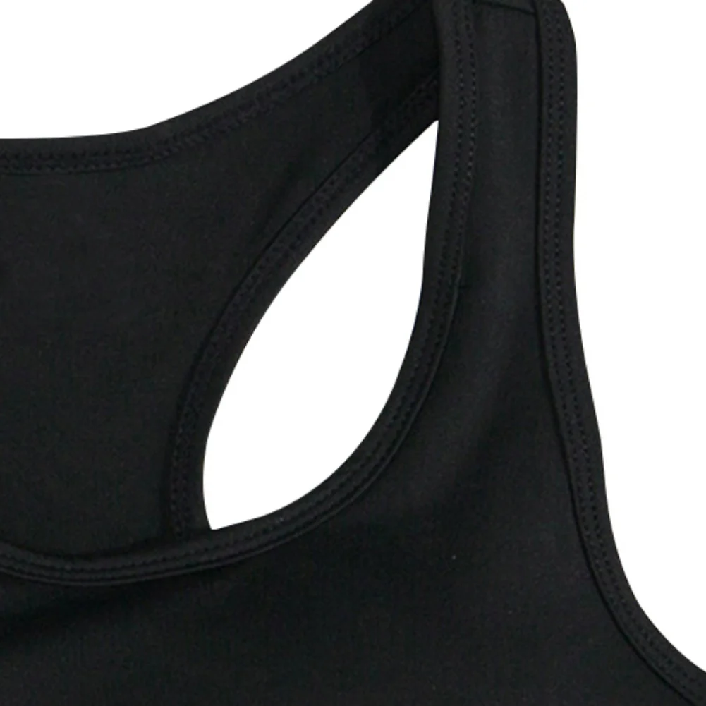 Breathable Mesh Design Solid Color Sports Bra  Casual Bra Racerback Vest Top