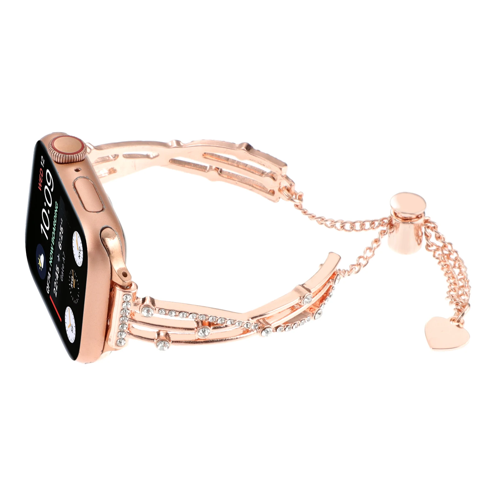 Correa X Sharp para Apple Watch Band Cadena de pulsera de metal para Iwatch 87654321 SE38 40 41 42 44 45 49MM muñeca de diamante dulce para mujer