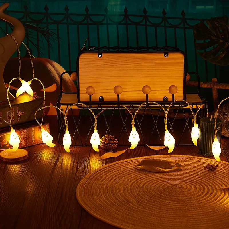 LED Ghost Lantern String Light, Halloween, Festival, Room Atmosphere, Decoration Light, DIY, Party Decor, Easter 3M/ 5m