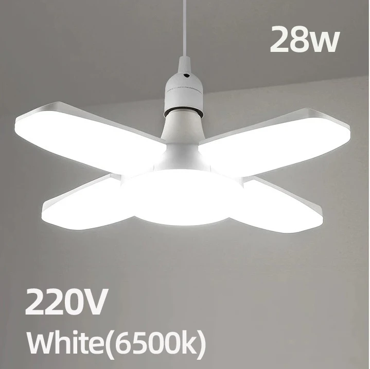 Ampoule LED pour ventilateur pliable E27 220V 110V,3000K 6500K, ampoule de plafond lumineuse à inten