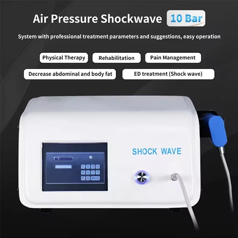 10 Bar Pneumatic Shock Wave Therapy Machine For Man Ed Treatment Physical Shockwave Therapy Machine For Pain Relief