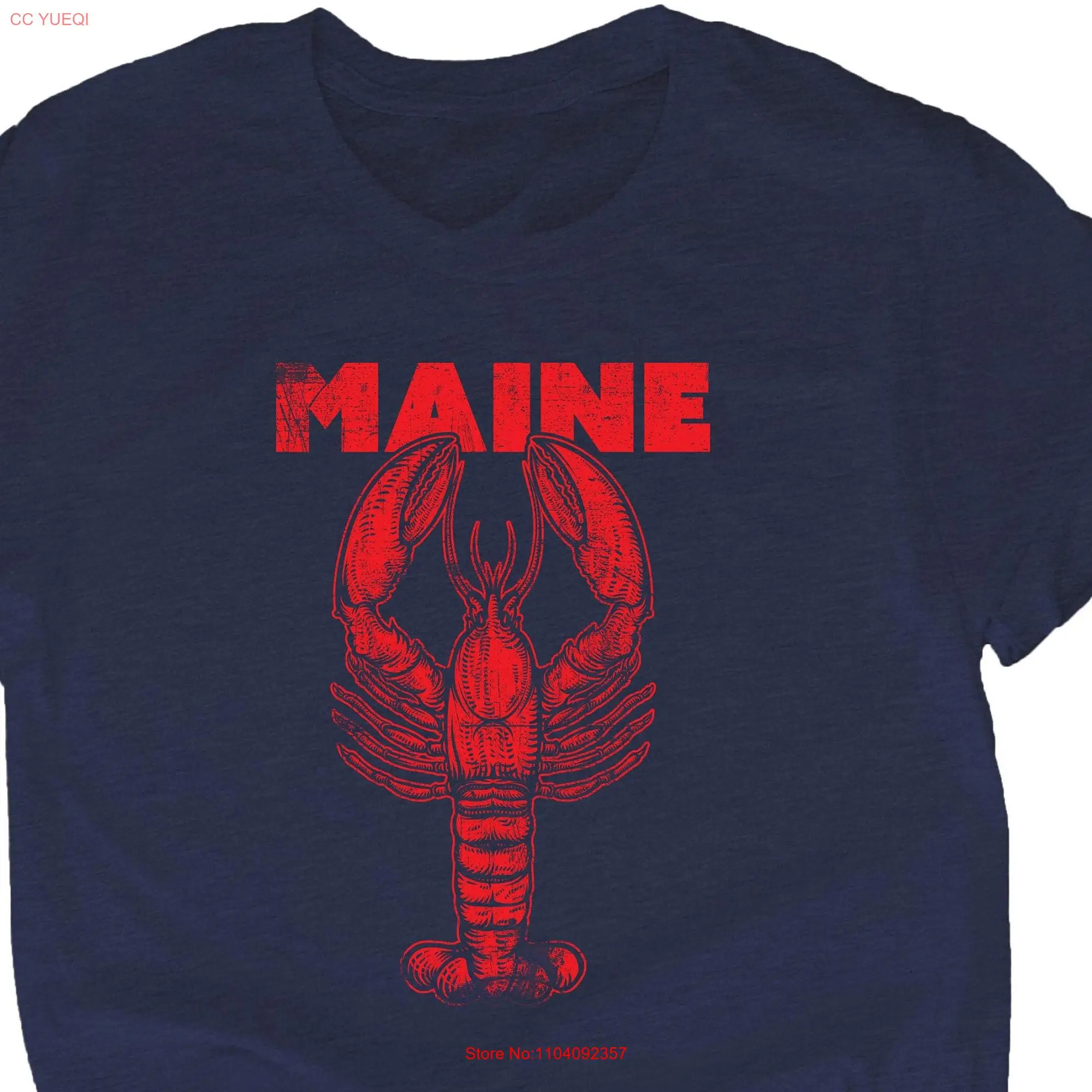 Maine Lobster T Shirt State Of Lobstah  long or short sleeves