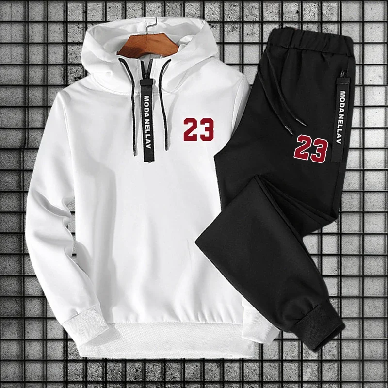 Men Women Set/Hoodie/Pants 2026 New Fashion Tracksuit Half-Zip Hoodie & Sweatpants Autumn Winter Daily Casual Sports Jogger Suit