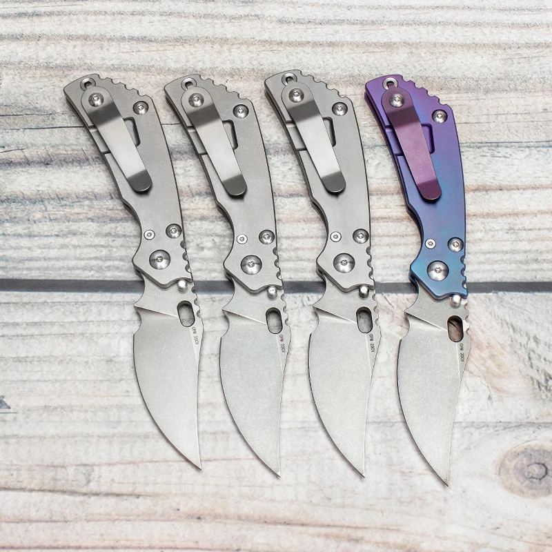 EVIL EYES Custom Strider PT Pocket Folding Knife CPM 20CV Blade Personalized Ti Handle Survival Portable EDC Outdoor Tools
