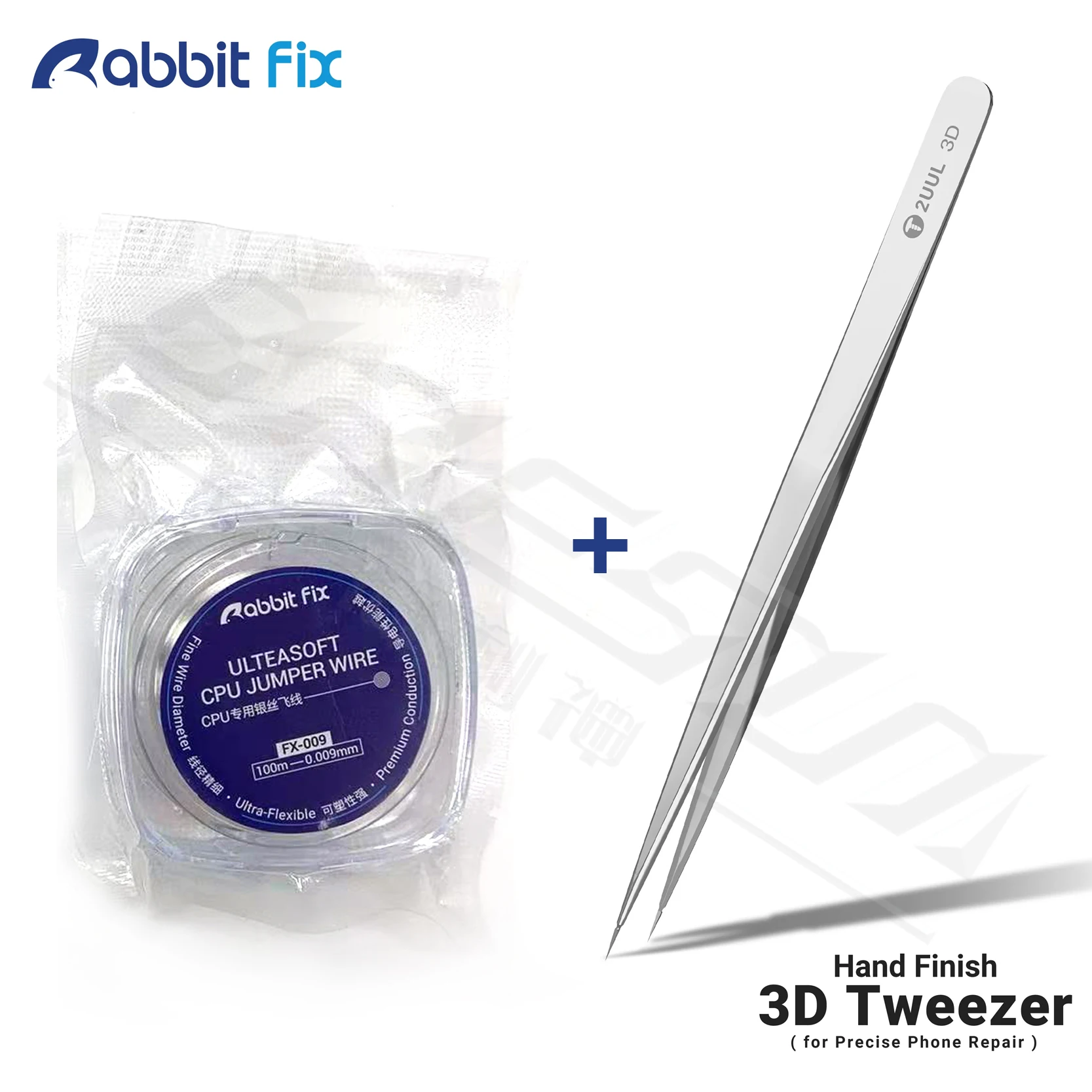 Rabbitfx وحدة المعالجة المركزية الفضة الموضوع إصلاح سلك توصيل معزز 0.009/0.02 مللي متر سلك نحاسي فائق النعومة للهواتف المحمولة مجموعة أدوات إصلاح اللوحة الأم #6