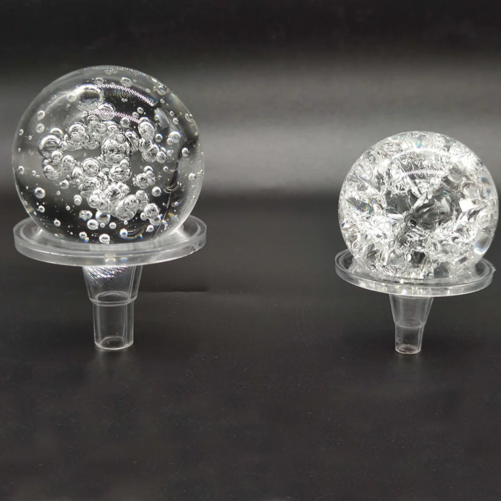 1-5Pcs Dia 30/40/50/60/80mm Glass Crystal Ball Ice Cracked/Bubble Ball DIY Game Art Transparent Decorative Fish Tank Ball