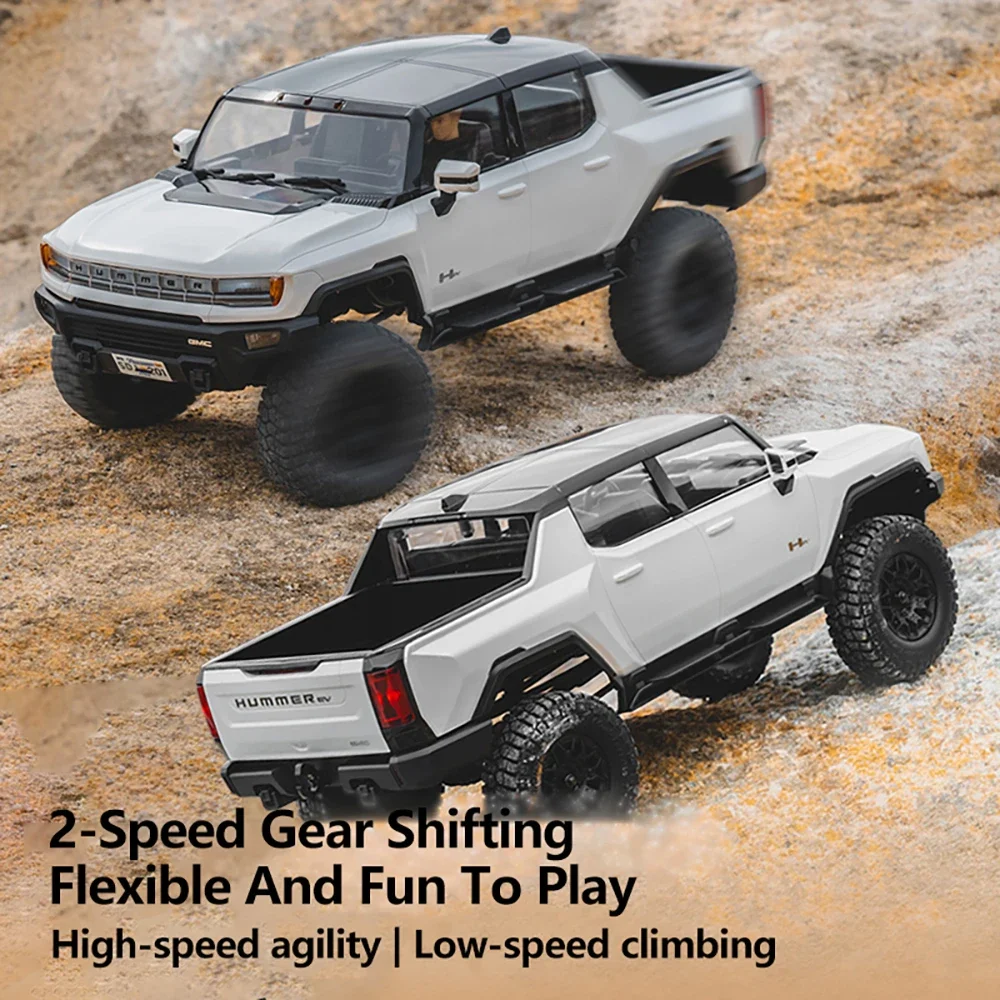 FMS FCX18 RC Car 1/18 Hummer EV 2.4G Electric Off-road Remote Control Car Model Simulation Climbing Car Boy Toy Gift