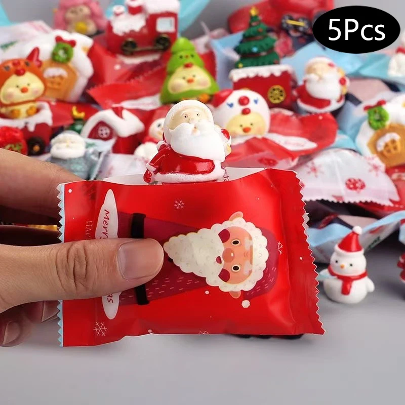 5pcs Christmas Blind Bag Miniature Blind Box Mini Doll Children's Gift Toy Decoration Small Ornaments