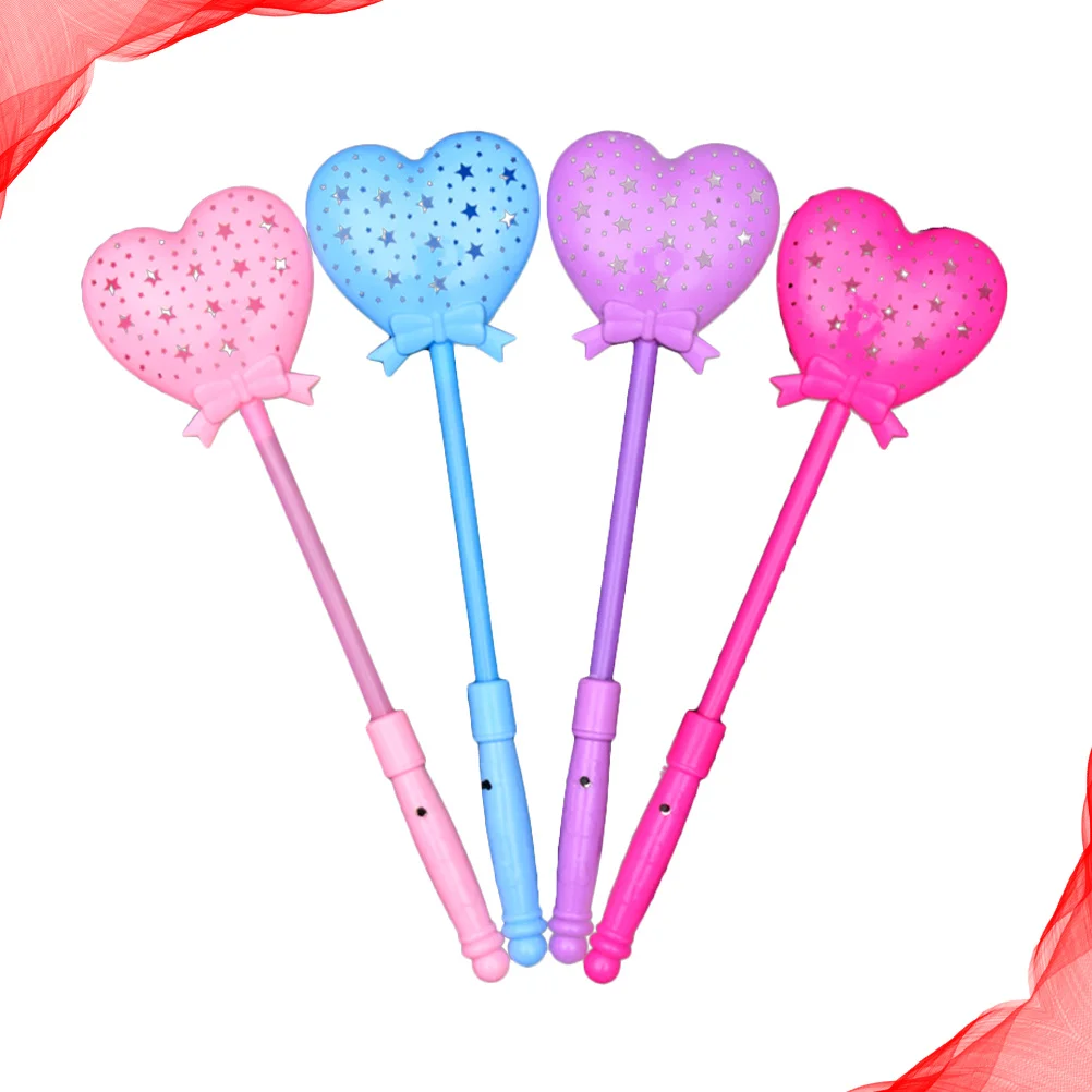 

5Pcs Hollow Out Heart Glow Sticks Bright Fun Lighted Party Sticks for Concert Outdoor Gatherings Holiday Decorations Dance