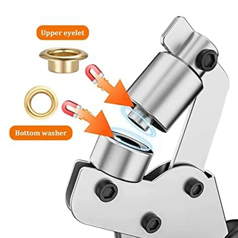 Encerados Ilhós Set with 300 Ilhós, Acessórios para Tecidos de Couro, Diâmetro 10mm, Diâmetro 10mm