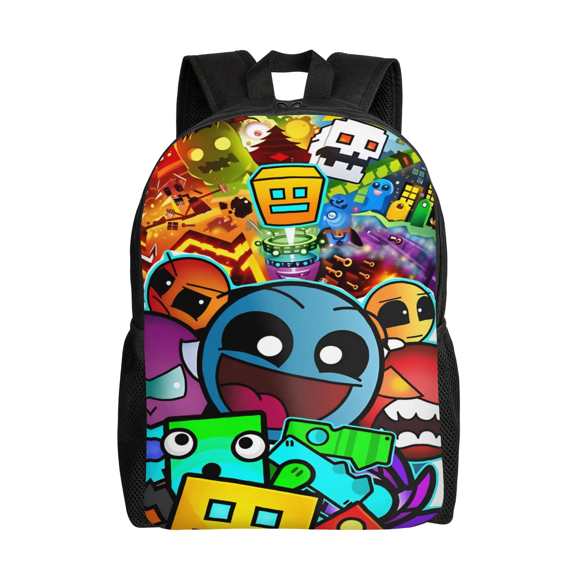 

Geometries Dash Game Backpack Style Backpacks Student Travel Large High School Bags High Quality Rucksack