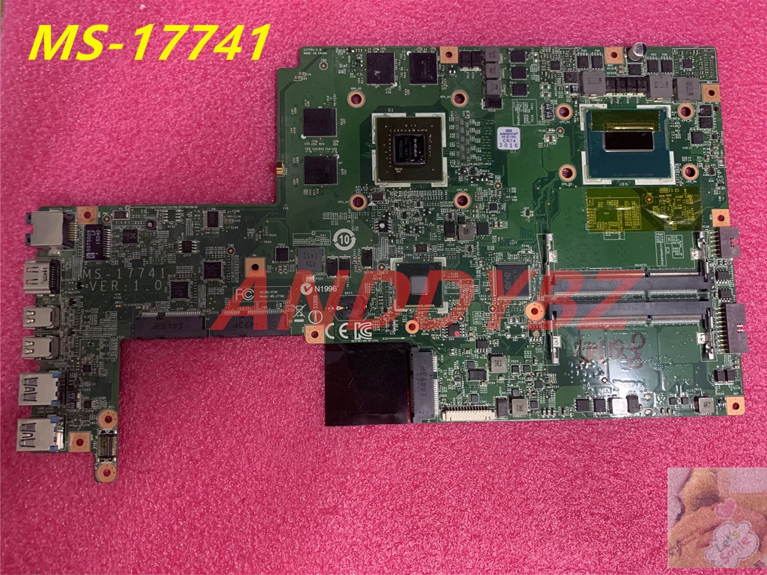 

Used MS-17741 VER 1.0 FOR MSI MS-1774 GS70 GS72 LAPTOP Motherboard With I7 CPU AND GTX960M 100% Working OK