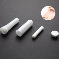 10 Pcs Blank Nasal Inhaler Stick Reusable DIY Essential Oil Aromatherapy Diffuser Accessories White Plastic Nose Use Tube Empty