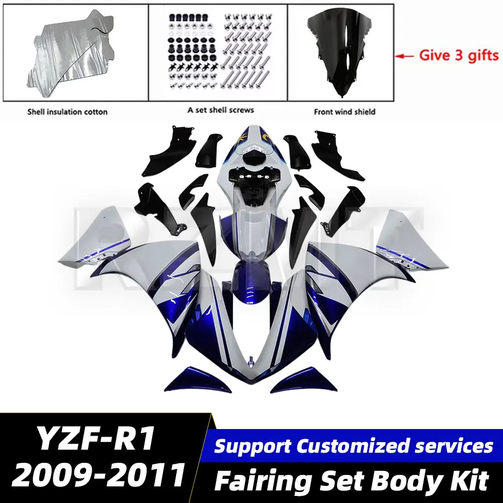 

For YAMAHA YZF-R1 2009-2011 Motorcycle Fairings Set ABS Plastic Bodywork Set Body Kit Shell Injection YZFR1 09-11 Y1009-115a
