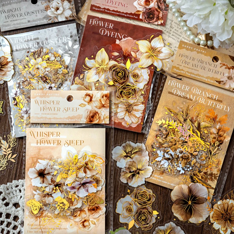 

80 шт., трехмерная фольга для домашних животных, белые чернила, набор наклеек, материал для справочника, коллаж, сделай сам, конверт, открытка, дневник, блокнот, календарь