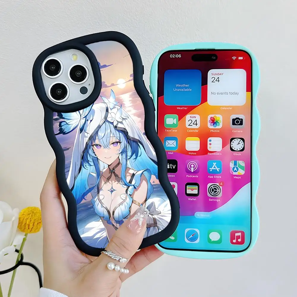 

Чехол Wuthering Waves Shorekeeper Wavy Edge из ТПУ для iPhone 17 16 15 14 13 12 11 Air Pro Max Plus, цветной