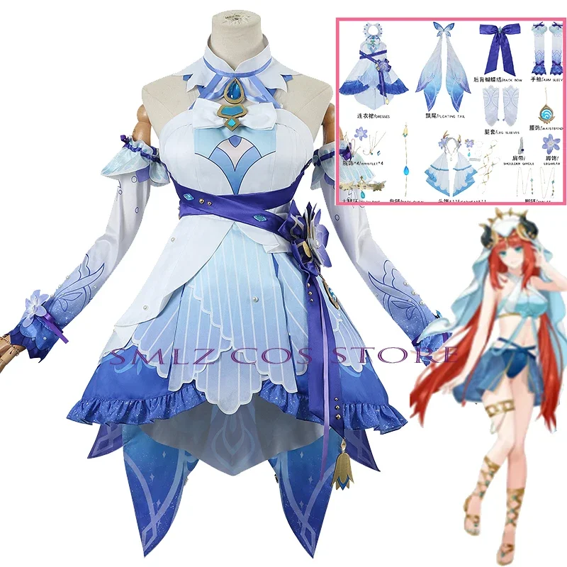 Nilou Breeze of Sabaa Cosplay Costume Game Genshin Impact Play Outfit Cute Dress Wig Set Nilou Cosplay Plus Size XS-XXXL