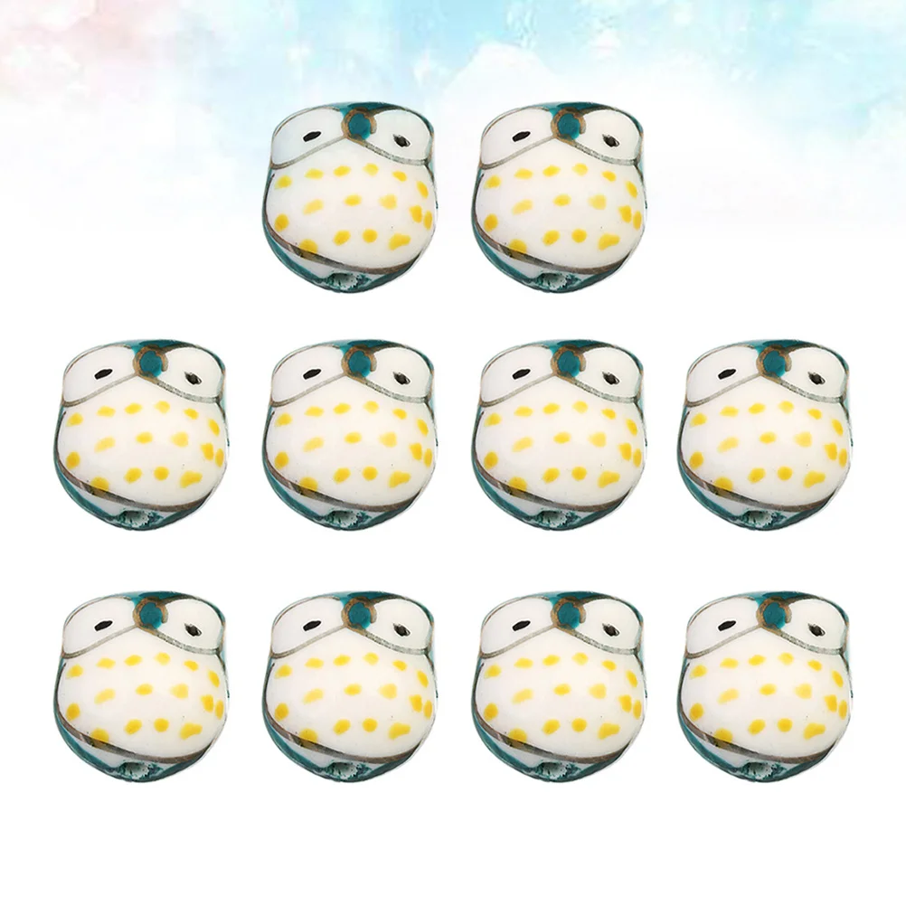 

10 Pcs Cute Animals Bead Keychain Pendant Beads for Bracelets Jewelry Spacer Charms Loose Finding