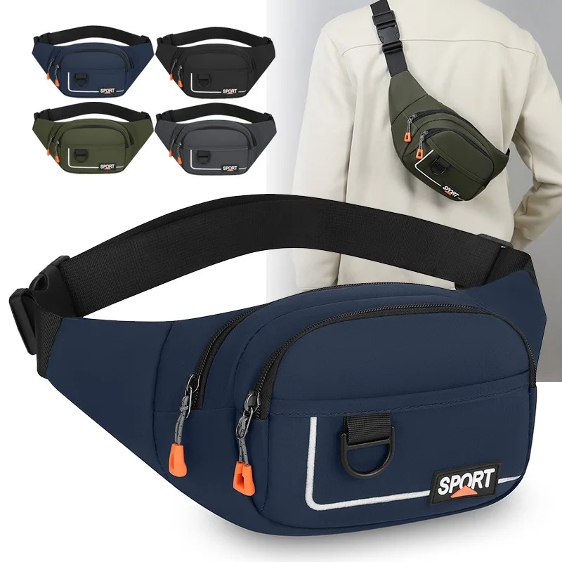 

Новая спортивная поясная сумка, многофункциональная нагрудная сумка для мужчин и женщин, вместительная сумка через плечо с несколькими отделениями, защищенная от брызг.