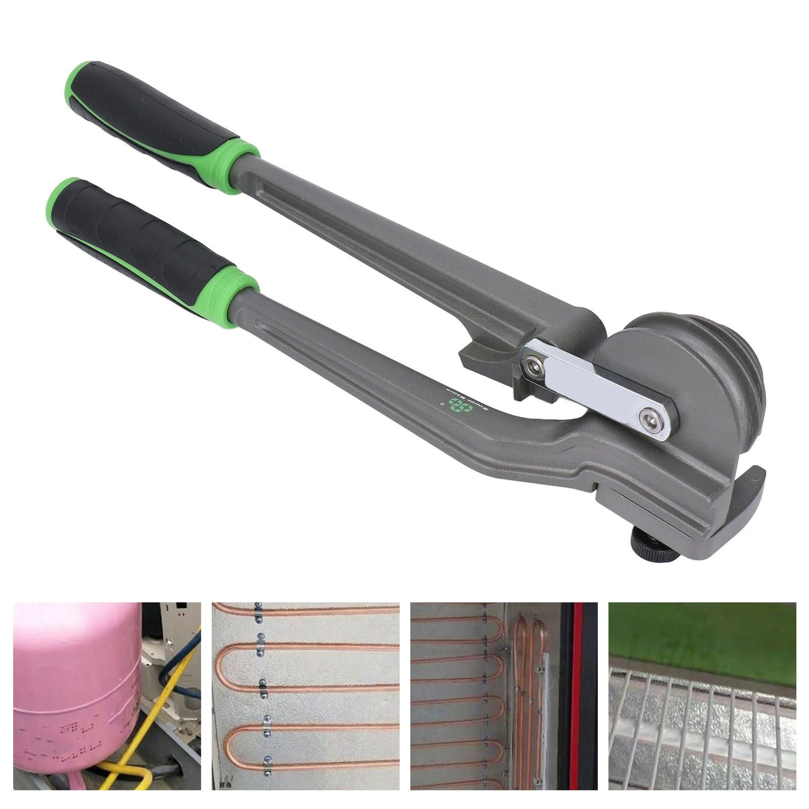 Tubing Bending Tool High Strength Tubing Bender 1/4 3/8 1/2 Inch Aluminum Alloy Soft Rubber Handle for Automotive